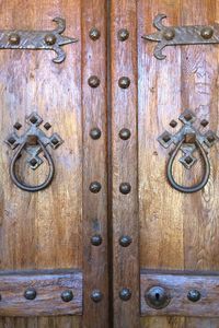 Close-up of wooden door