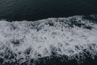 High angle view of sea waves