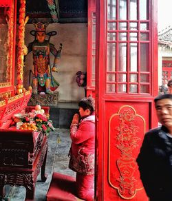 People praying at temple