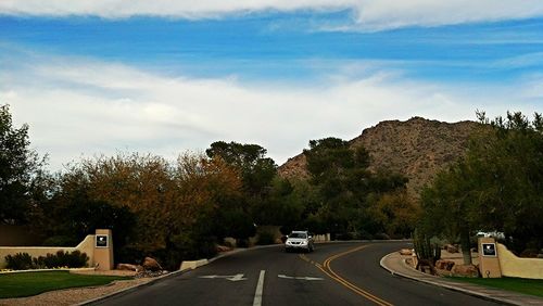 Road passing through landscape