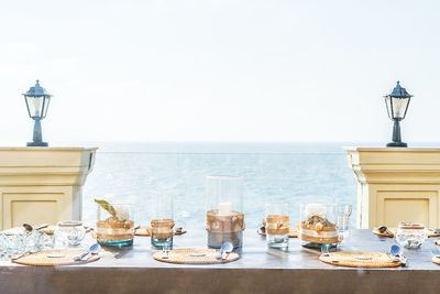 Place setting on table