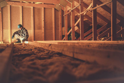 Man working at construction site