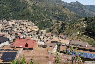 High angle view of townscape