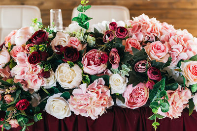 Close-up of rose bouquet