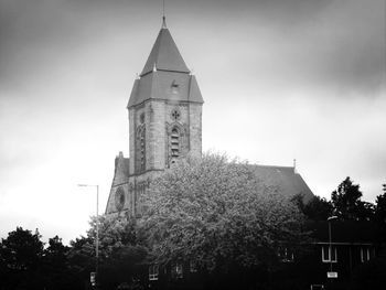 Low angle view of church against sky