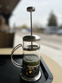 Close-up of drink on table