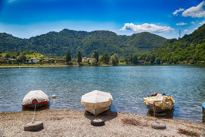 Scenic view of lake against mountains