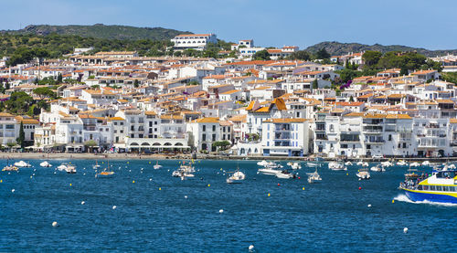 Famous village of cadaques in sunny day. costa brava.