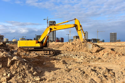 Crane at construction site