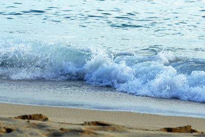 Waves rushing towards shore