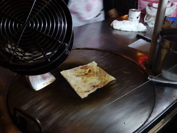 Close-up of food in plate on table