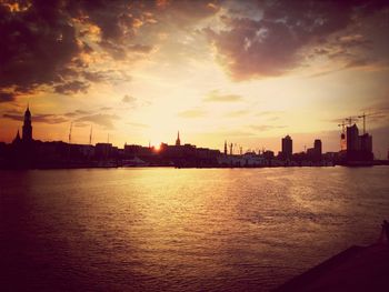 Sunset over river