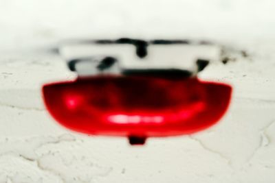Close-up of red coffee cup