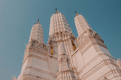 Low angle view of temple against sky