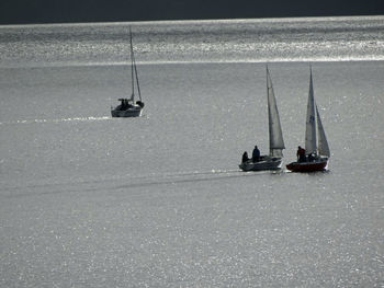 Boats in sea