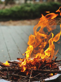 Close-up of fire