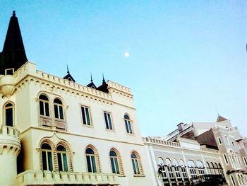 Low angle view of building against clear sky