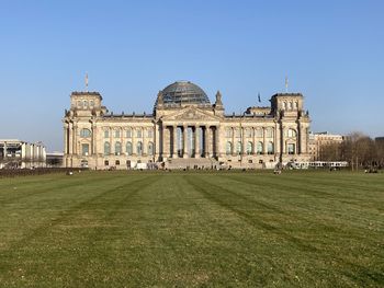 View of historical building against clear sky