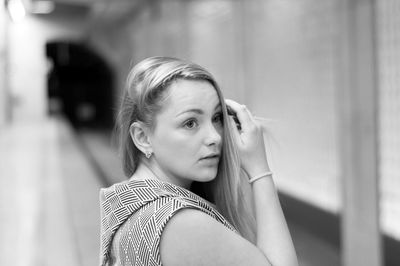 Close-up of young woman