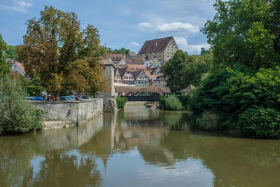 Bridge over river against sky