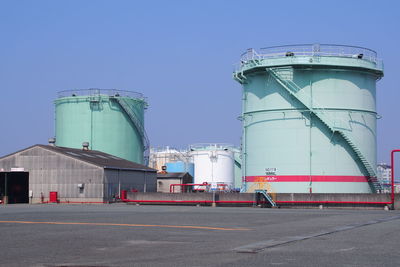 View of factory against clear sky