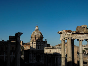 Buildings against blue sky