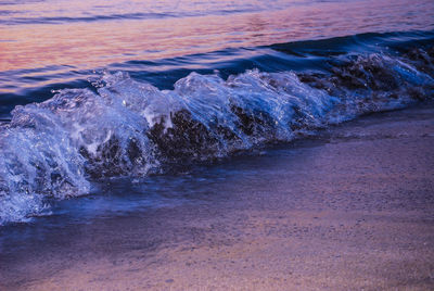 Waves rushing towards shore