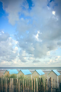 Panoramic view of beach against sky