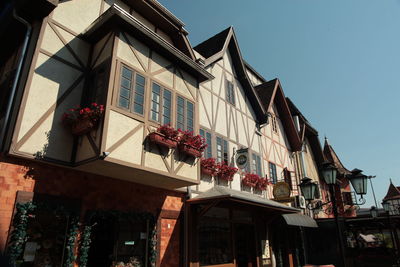 Low angle view of built structure against sky