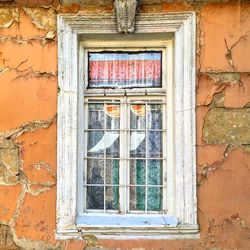 Close-up of abandoned building