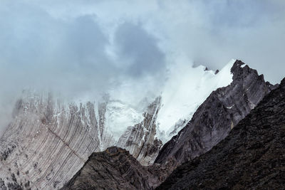 Panoramic view of mountains against sky