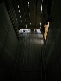 Interior of empty illuminated tunnel