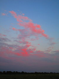 Low angle view of sky during sunset