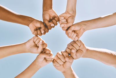 Cropped hand of person holding hands