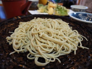 Close-up of noodles in bowl