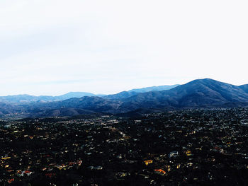 High angle view of townscape against sky