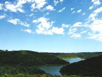 Scenic view of river against sky