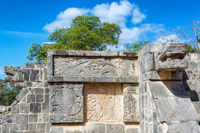 Low angle view of historical building against sky