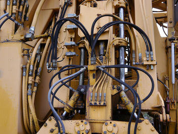 Close-up of machine part in factory