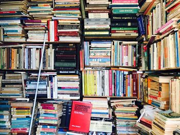 Stack of books at store