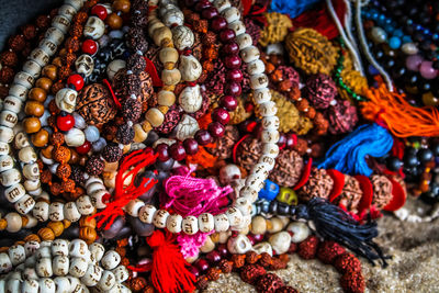 Close-up of jewelry for sale