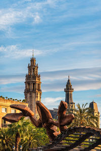 Low angle view of historic building against sky