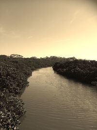 Scenic view of river against sky