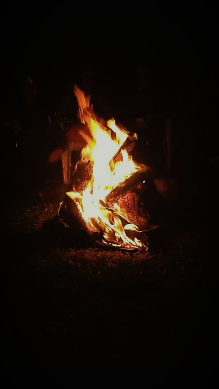 burning, flame, heat - temperature, glowing, night, no people, motion, close-up, bonfire, outdoors