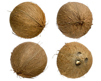 Close-up of fruits against white background