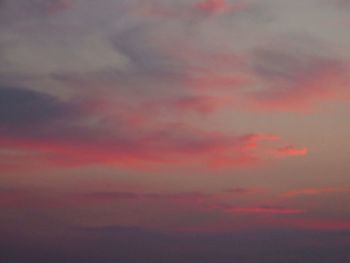 Scenic view of cloudy sky at sunset