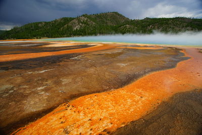 Geyser at yellowstone national park