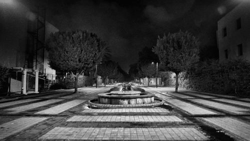 Street lights in city at night