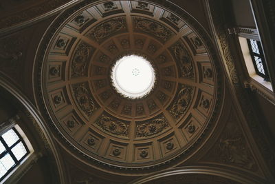Low angle view of ceiling of historical building