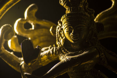 Close-up of statue of lord shiva